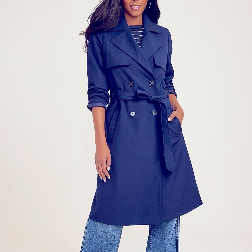 Maurices Navy Blue Women's Trench Coat